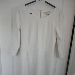 Cream long-sleeved Banana Republic dress